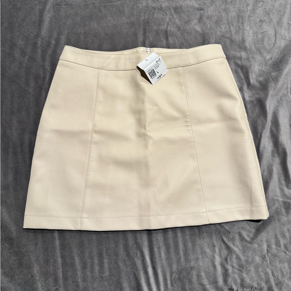 Faux leather skirt